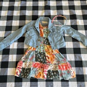 Floral Kids Jacket and Dress Set